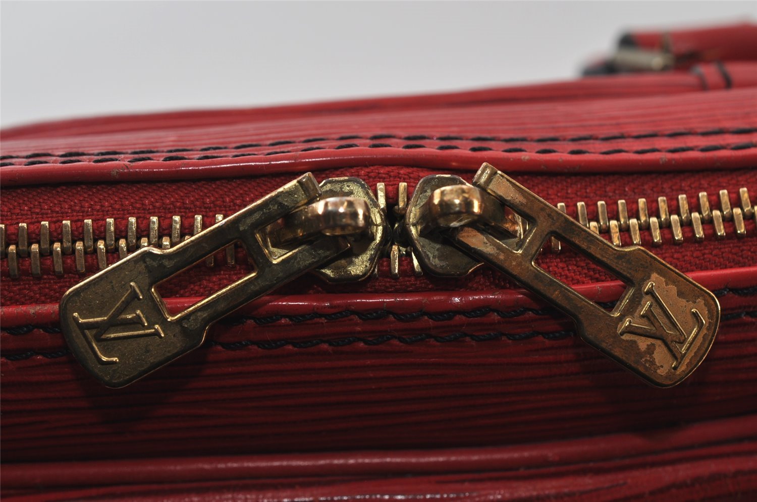 Authentic Louis Vuitton Epi Porte Documents Voyage Briefcase Red M54477 LV 4174I