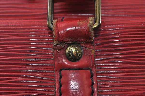 Authentic Louis Vuitton Epi Porte Documents Voyage Briefcase Red M54477 LV 4174I