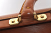 Authentic Louis Vuitton Epi Serviette Fermoir Briefcase Brown M54358 LV 4175I