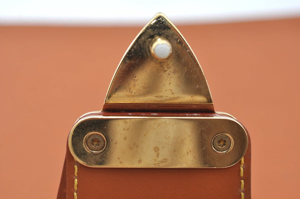 Authentic Louis Vuitton Epi Serviette Fermoir Briefcase Brown M54358 LV 4175I