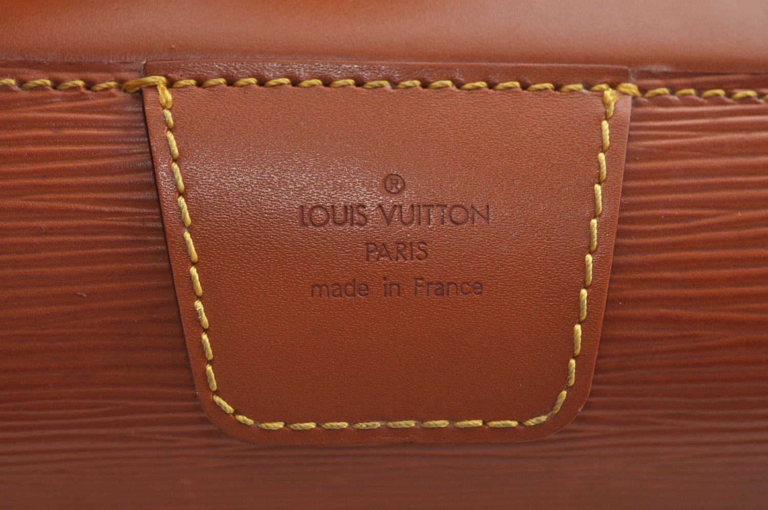 Authentic Louis Vuitton Epi Serviette Fermoir Briefcase Brown M54358 LV 4175I