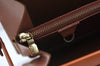 Authentic Louis Vuitton Epi Serviette Fermoir Briefcase Brown M54358 LV 4175I