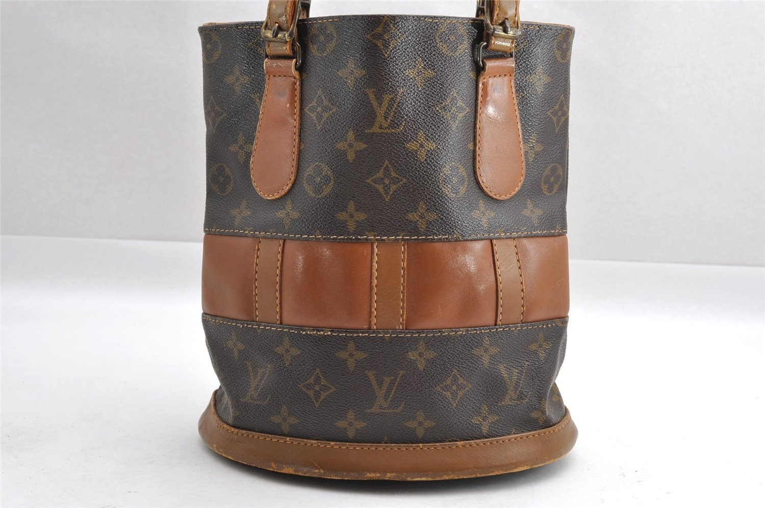 Authentic Louis Vuitton Monogram Bucket PM Shoulder Tote Bag USA Model LV 4176I