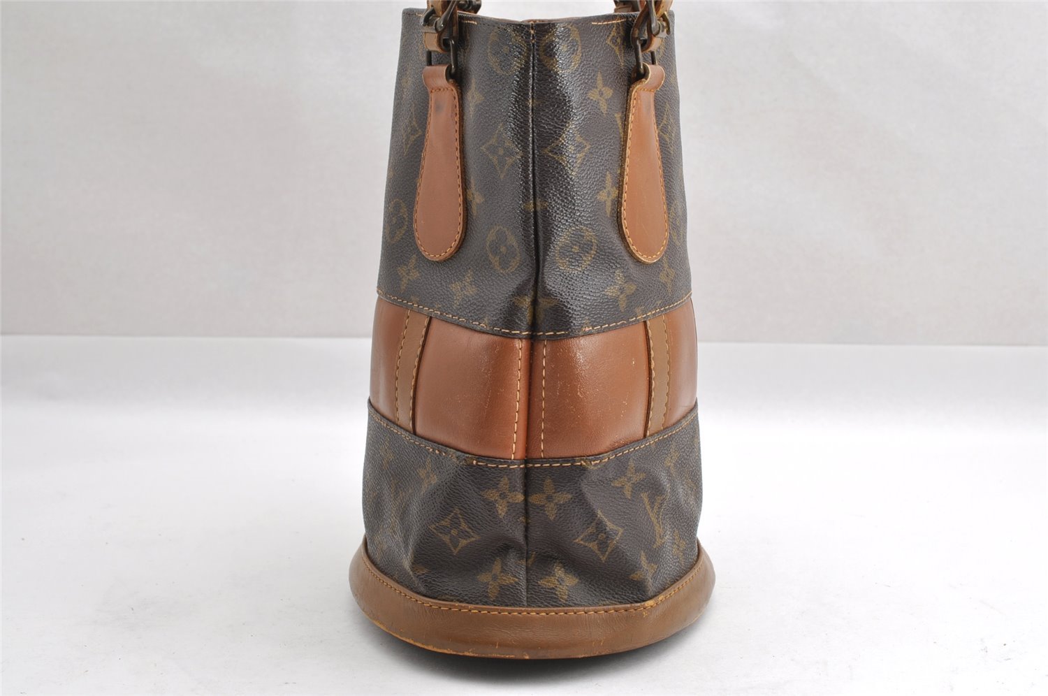 Authentic Louis Vuitton Monogram Bucket PM Shoulder Tote Bag USA Model LV 4176I