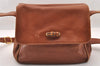 Authentic GUCCI Bamboo Shoulder Cross Body Bag Purse Leather Brown Junk 4177I