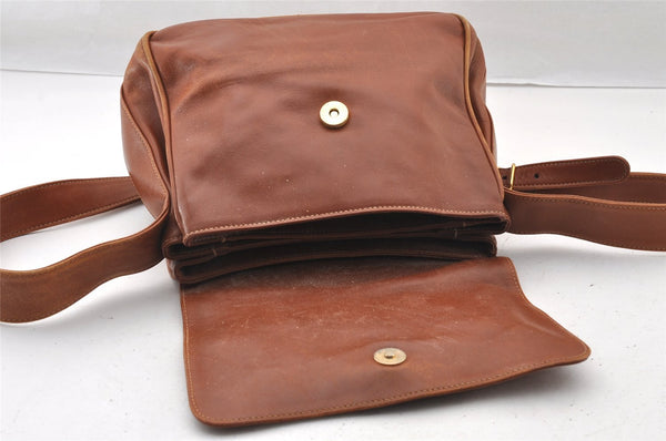 Authentic GUCCI Bamboo Shoulder Cross Body Bag Purse Leather Brown Junk 4177I