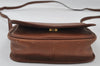 Authentic Burberrys Vintage Leather Shoulder Cross Body Bag Purse Brown 4179I