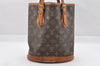 Authentic Louis Vuitton Monogram Bucket PM Shoulder Tote Bag M42238 Junk 4180I
