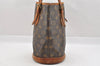 Authentic Louis Vuitton Monogram Bucket PM Shoulder Tote Bag M42238 Junk 4180I