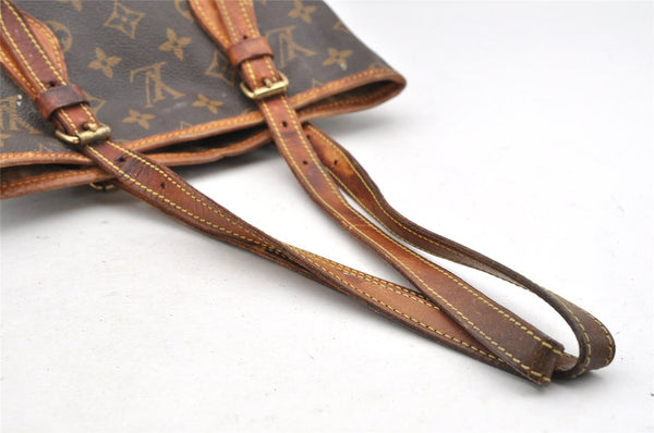 Authentic Louis Vuitton Monogram Bucket PM Shoulder Tote Bag M42238 Junk 4180I