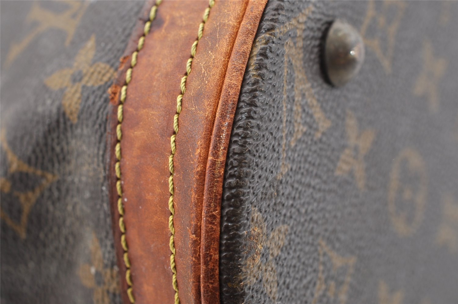 Authentic Louis Vuitton Monogram Bucket PM Shoulder Tote Bag M42238 Junk 4180I