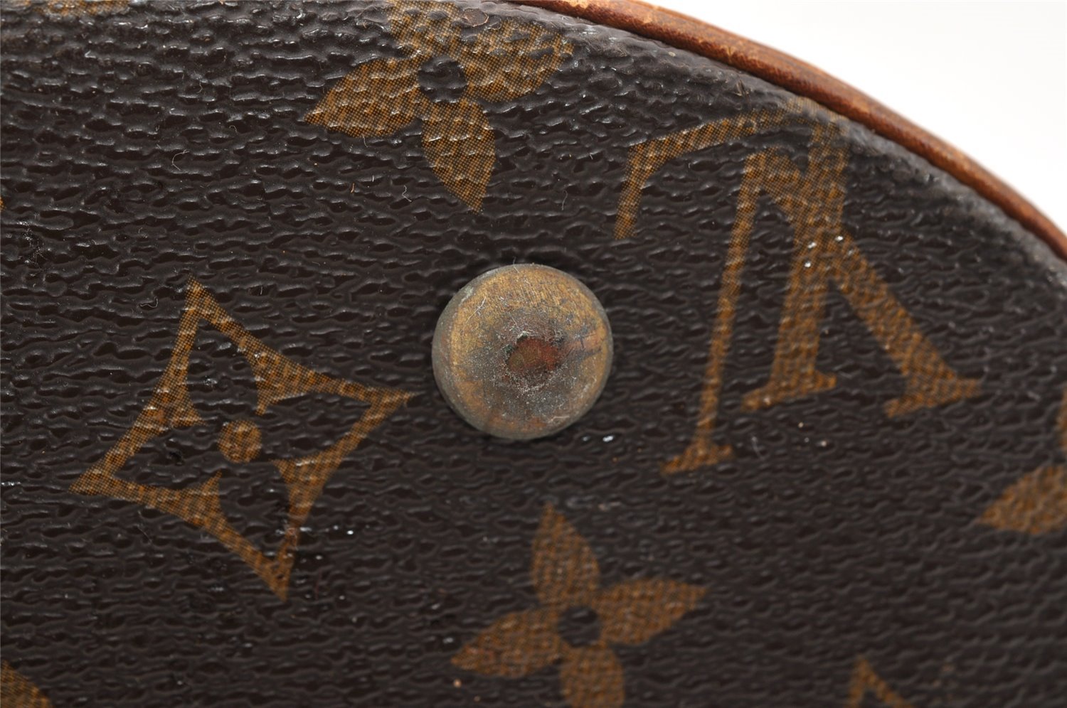 Authentic Louis Vuitton Monogram Bucket PM Shoulder Tote Bag M42238 Junk 4180I