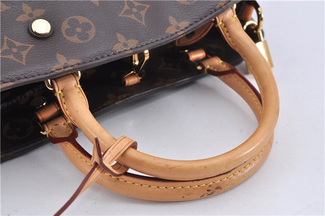 Authentic Louis Vuitton Monogram Montaigne BB 2Way Hand Bag M41055 LV 4181F