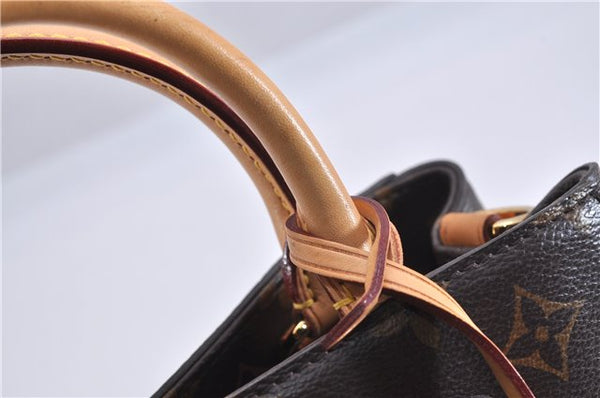 Authentic Louis Vuitton Monogram Montaigne BB 2Way Hand Bag M41055 LV 4181F