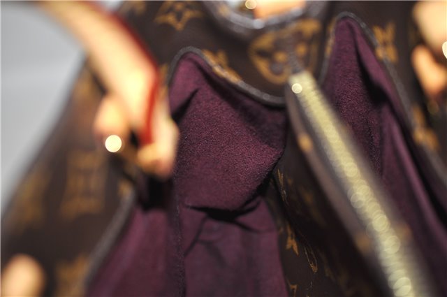 Authentic Louis Vuitton Monogram Montaigne BB 2Way Hand Bag M41055 LV 4181F