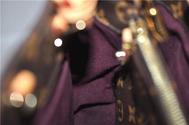 Authentic Louis Vuitton Monogram Montaigne BB 2Way Hand Bag M41055 LV 4181F