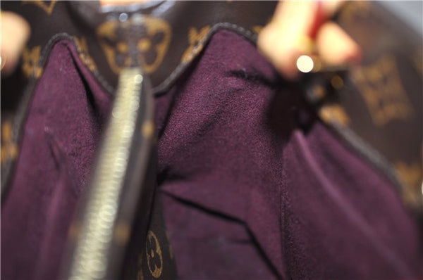 Authentic Louis Vuitton Monogram Montaigne BB 2Way Hand Bag M41055 LV 4181F