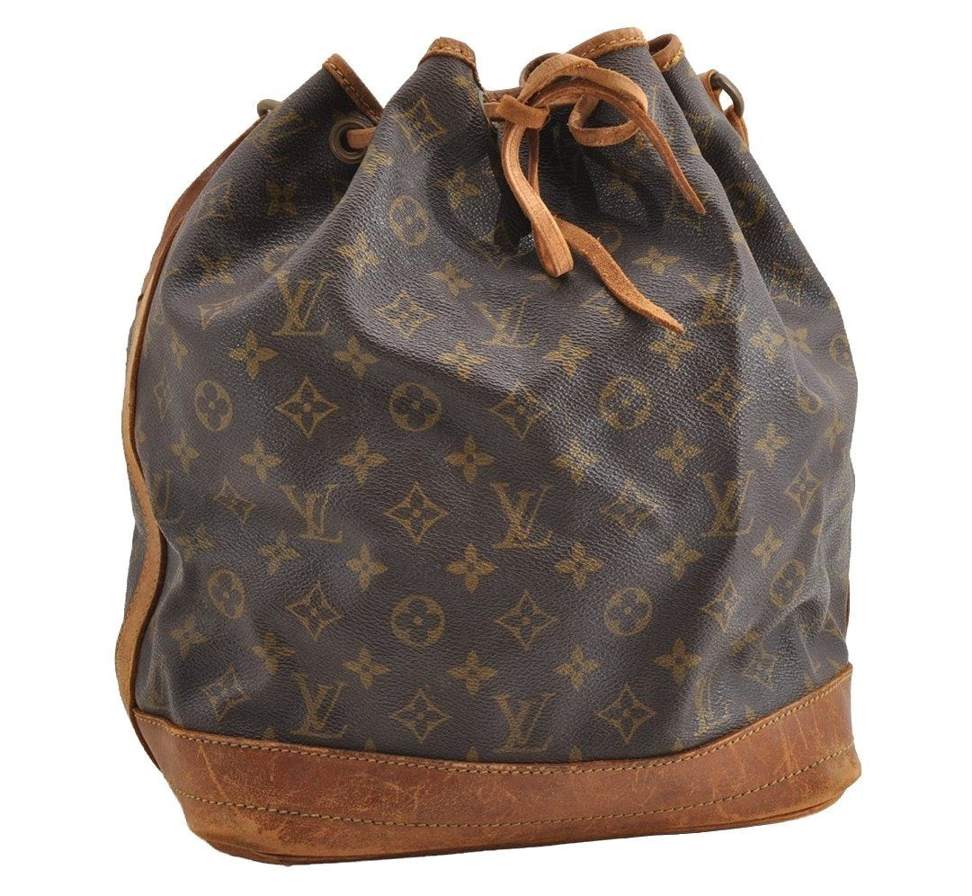 Authentic Louis Vuitton Monogram Noe Shoulder Drawstring Bag Old Model LV 4181I