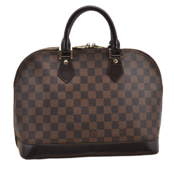 Authentic Louis Vuitton Damier Alma Hand Bag Purse N51131 LV 4182F