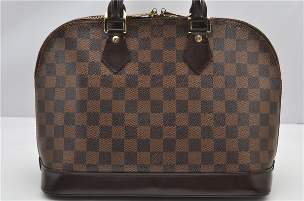 Authentic Louis Vuitton Damier Alma Hand Bag Purse N51131 LV 4182F