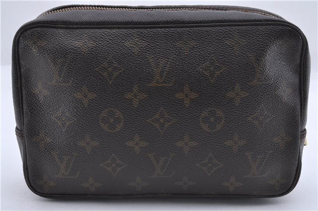 Auth Louis Vuitton Monogram Trousse Toilette 23 Clutch Hand Bag M47524 LV 4183D