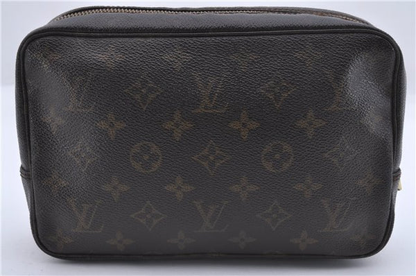 Auth Louis Vuitton Monogram Trousse Toilette 23 Clutch Hand Bag M47524 LV 4183D