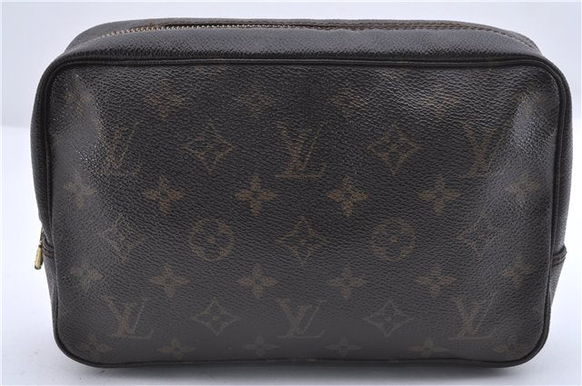 Auth Louis Vuitton Monogram Trousse Toilette 23 Clutch Hand Bag M47524 LV 4183D
