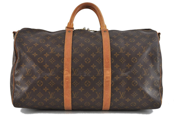 Auth Louis Vuitton Monogram Keepall Bandouliere 50 Boston Bag M41416 LV 4184D