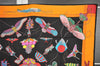 Authentic HERMES Carre 90 Scarf "SOIES VOLANTES" Silk Black 4184I