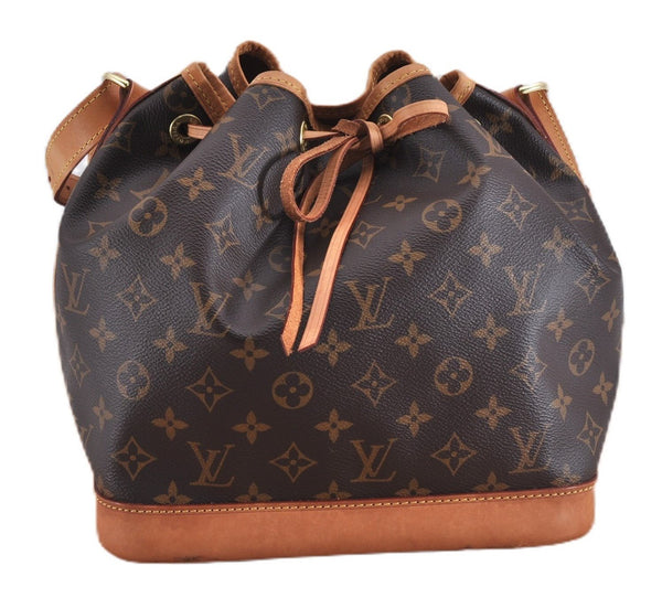 Authentic Louis Vuitton Monogram Petit Noe M40818 Shoulder Drawstring Bag 4185F