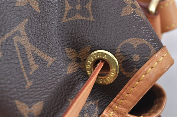 Authentic Louis Vuitton Monogram Petit Noe M40818 Shoulder Drawstring Bag 4185F