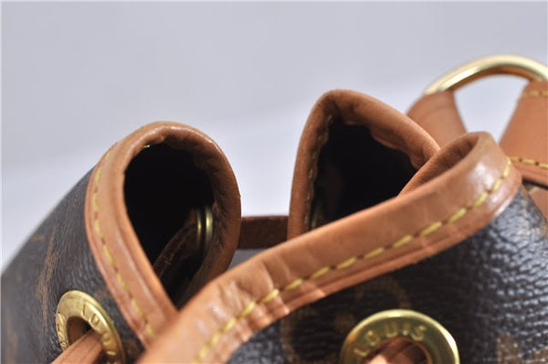 Authentic Louis Vuitton Monogram Petit Noe M40818 Shoulder Drawstring Bag 4185F