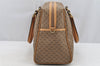 Authentic GUCCI Micro GG PVC Leather 2Way Shoulder Hand Bag Brown 4185I