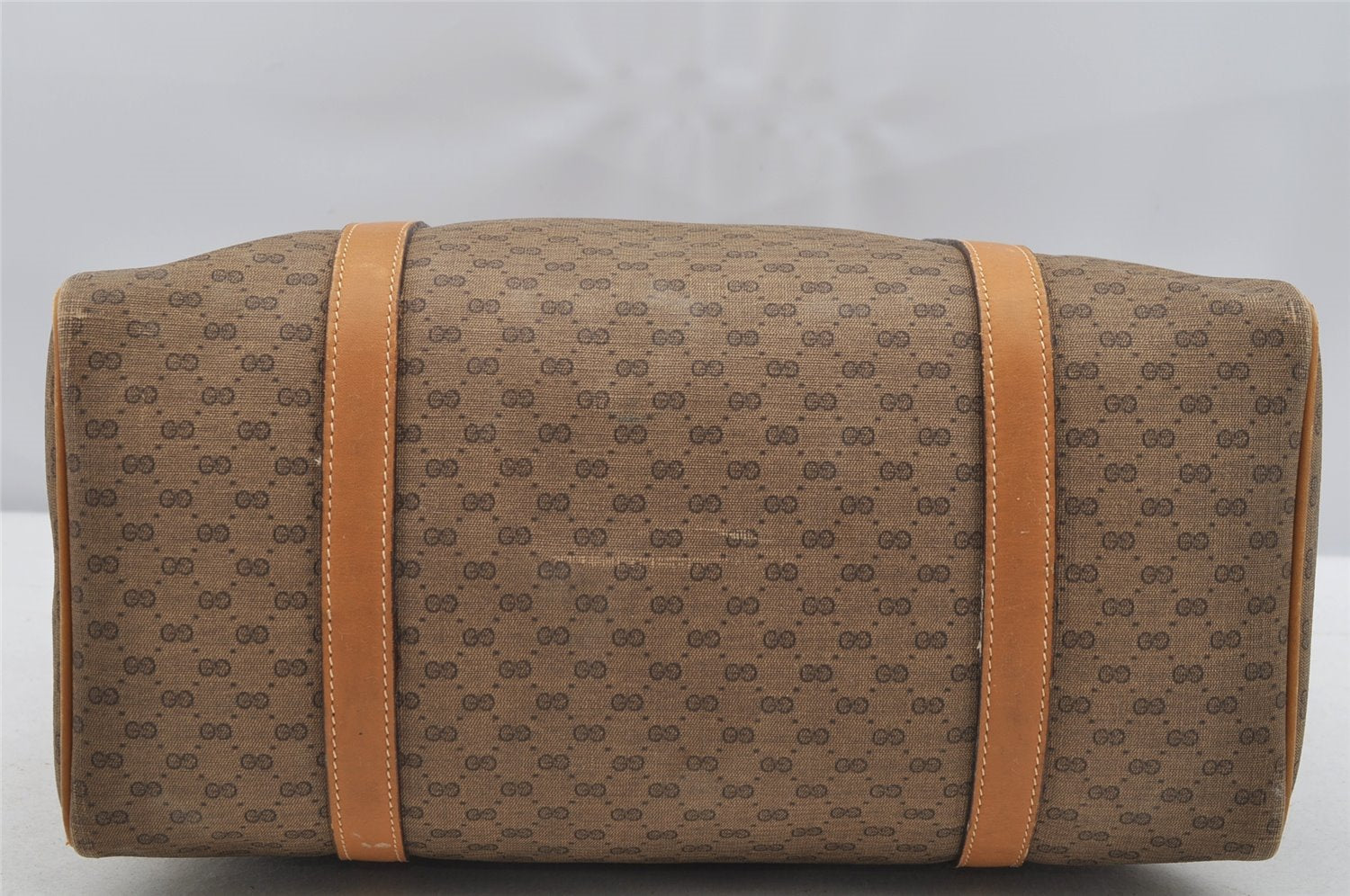 Authentic GUCCI Micro GG PVC Leather 2Way Shoulder Hand Bag Brown 4185I