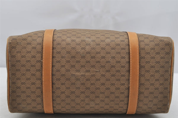 Authentic GUCCI Micro GG PVC Leather 2Way Shoulder Hand Bag Brown 4185I