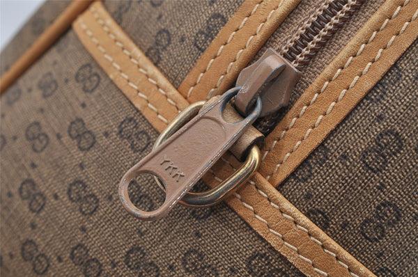 Authentic GUCCI Micro GG PVC Leather 2Way Shoulder Hand Bag Brown 4185I