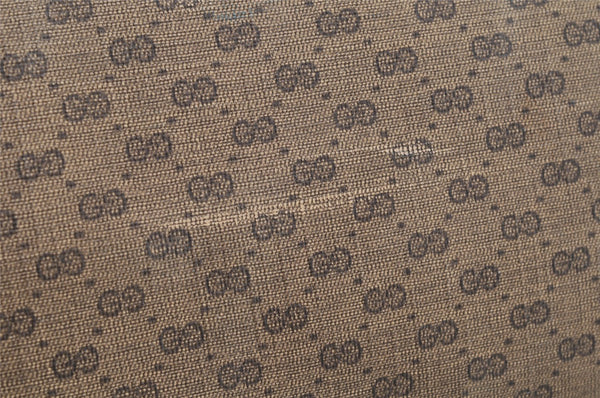 Authentic GUCCI Micro GG PVC Leather 2Way Shoulder Hand Bag Brown 4185I