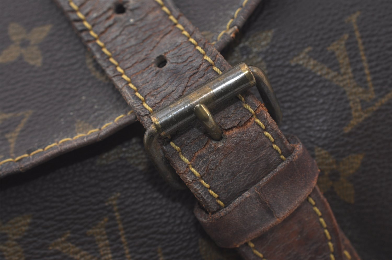 Authentic Louis Vuitton Monogram Saumur 35 Shoulder Cross Bag M42254 Junk 4186I