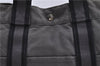 Authentic HERMES Fourre Tout MM Hand Tote Bag Purse Canvas Gray 4187D