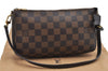 Authentic Louis Vuitton Damier Pochette Accessoires Hand Pouch N41206 LV 4187F