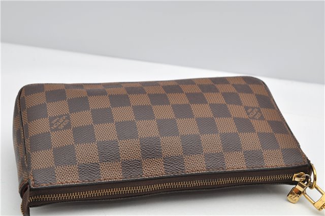 Authentic Louis Vuitton Damier Pochette Accessoires Hand Pouch N41206 LV 4187F