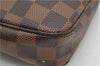 Authentic Louis Vuitton Damier Pochette Accessoires Hand Pouch N41206 LV 4187F