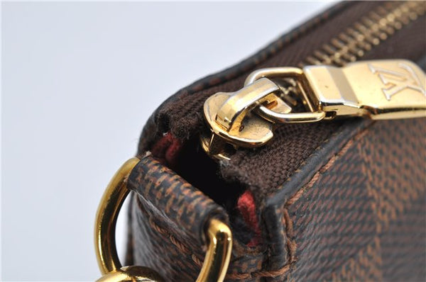 Authentic Louis Vuitton Damier Pochette Accessoires Hand Pouch N41206 LV 4187F