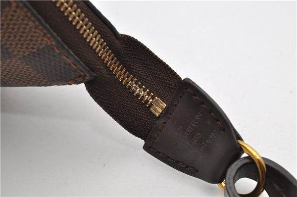 Authentic Louis Vuitton Damier Pochette Accessoires Hand Pouch N41206 LV 4187F