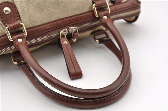 Authentic GUCCI Sukey 2Way Tote Bag GG Canvas Leather 247902 Beige 4188F