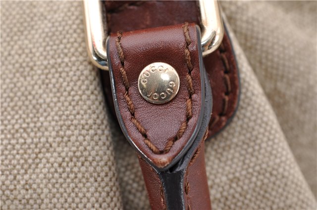 Authentic GUCCI Sukey 2Way Tote Bag GG Canvas Leather 247902 Beige 4188F