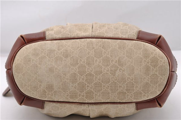 Authentic GUCCI Sukey 2Way Tote Bag GG Canvas Leather 247902 Beige 4188F