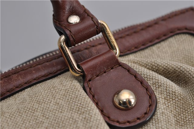 Authentic GUCCI Sukey 2Way Tote Bag GG Canvas Leather 247902 Beige 4188F