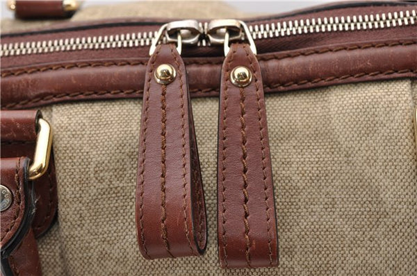 Authentic GUCCI Sukey 2Way Tote Bag GG Canvas Leather 247902 Beige 4188F