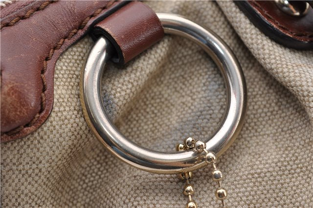 Authentic GUCCI Sukey 2Way Tote Bag GG Canvas Leather 247902 Beige 4188F